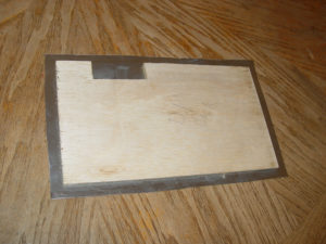 Photo of glued panel from back side